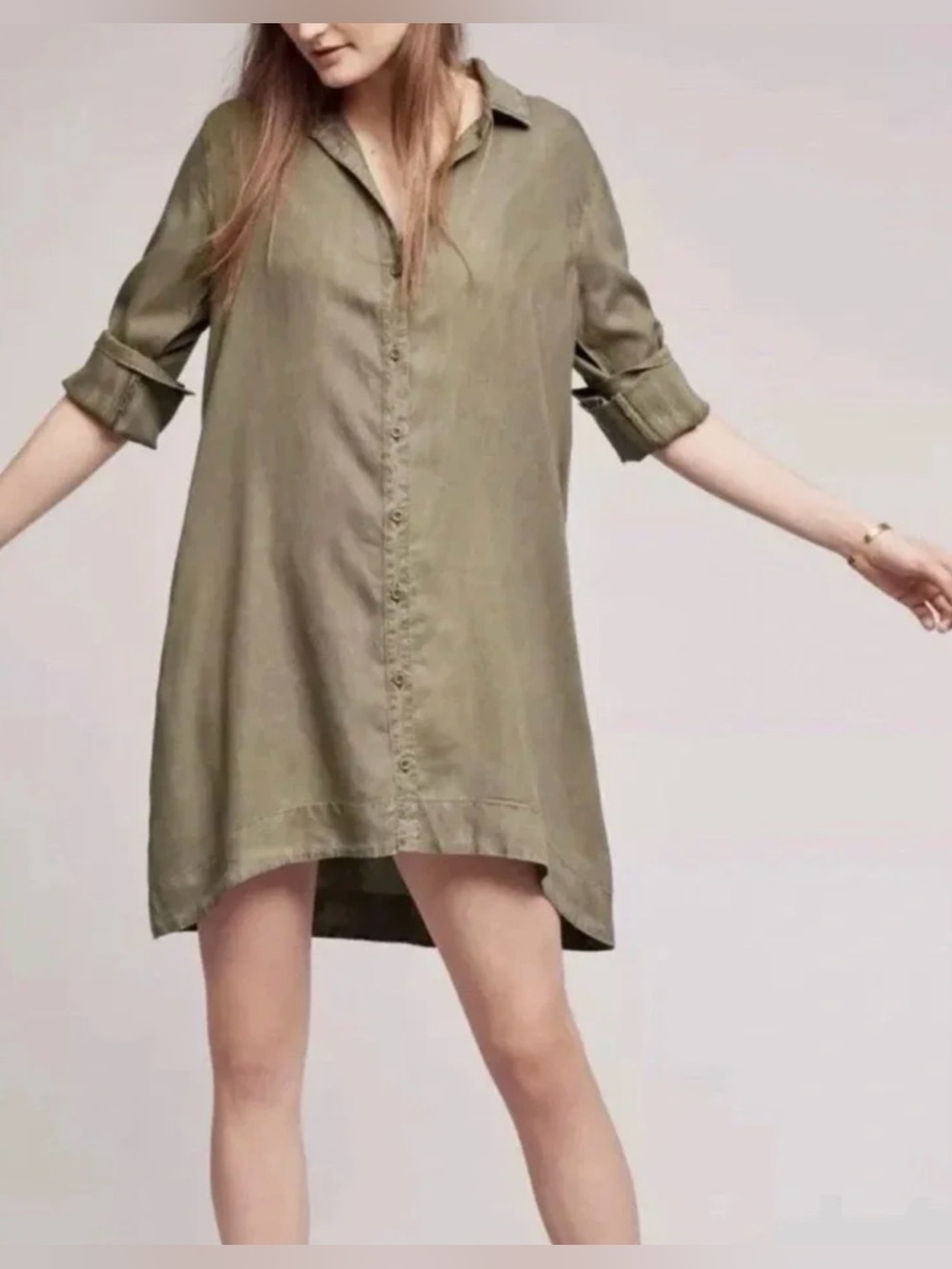 Anthropologie Cloth & Stone Olive Dress